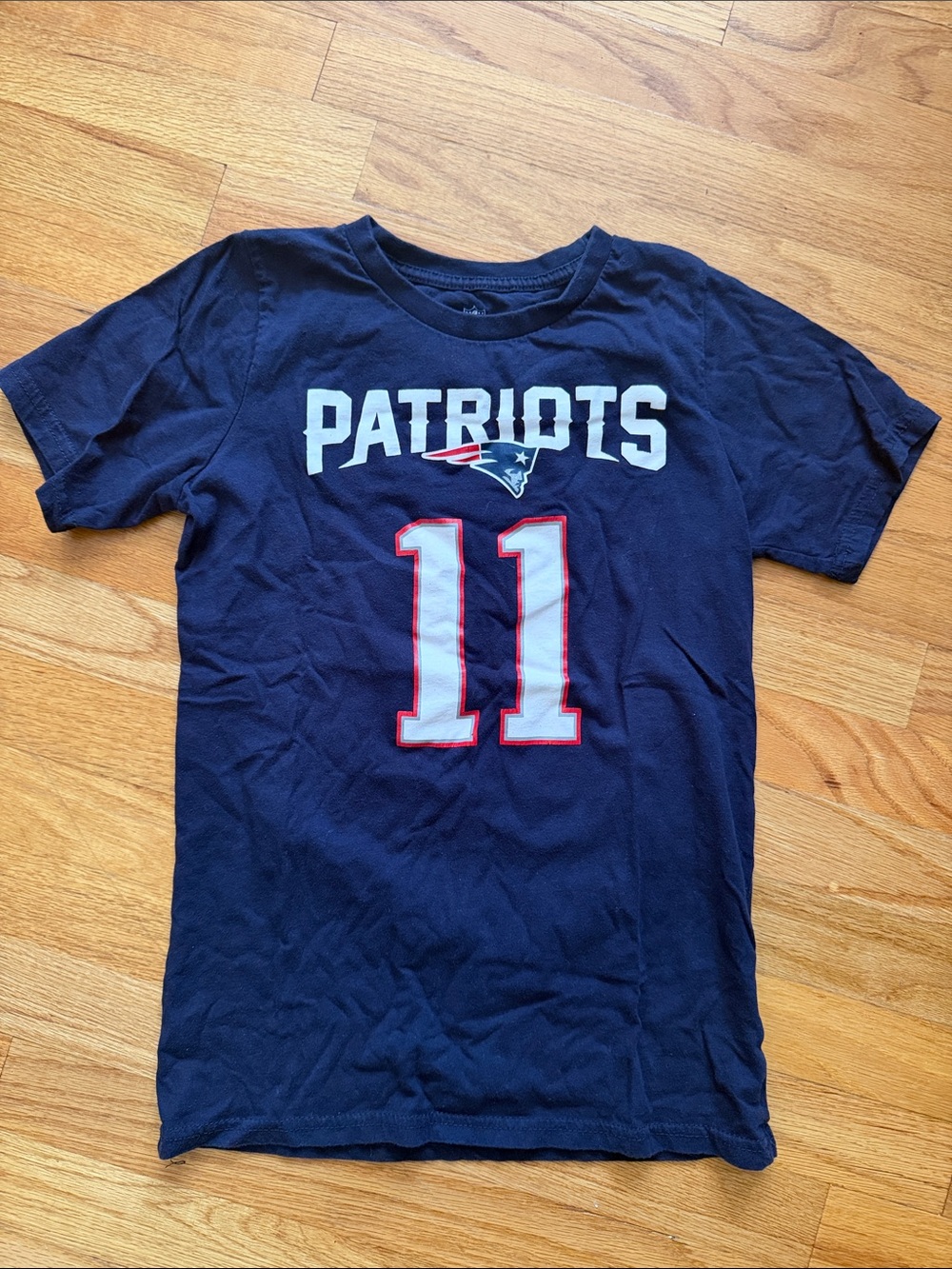 NFL Kids Navy Blue Patriots #11 Short Sleeve Tee